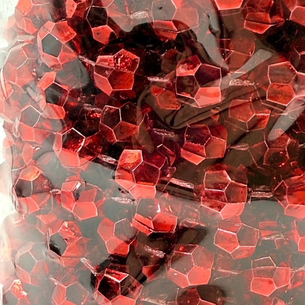 Shiny Metallic Red Beaded Garland